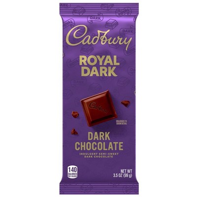 CADBURY Royal Dark Candy, Bar Dark Chocolate, 3.5 oz