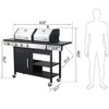 Kumasinova 3-Burner Propane Gas BBQ Grill with Side Burner,Combined Charcoal Grill,37230 BTU Output,Enameled Cast Iron Cooking Grids,Stainless Steel - 3 of 4
