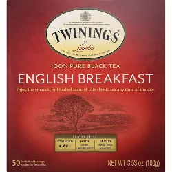 Twinings Classics Naturally English Breakfast Tea - 50ct
