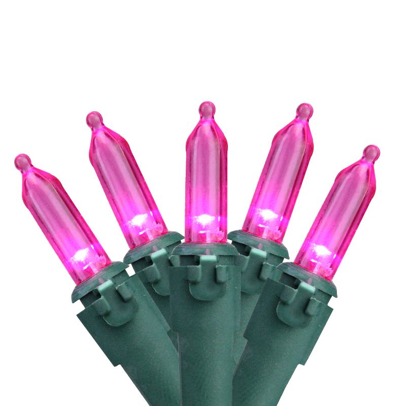 Northlight 50ct LED Mini String Lights Pink - 16.25' Green Wire, 1 of 6