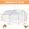 Large Chicken Coop, Metal Chicken Run for Yard with Waterproof and Anti-Uv Cover, Walk in Fence Cage for Outdoor Farm Use - 4 of 4