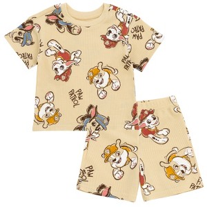 Paw Patrol Waffle Knit T-Shirt and Shorts Outfit Set Toddler - 1 of 4
