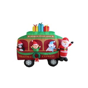 A Holiday Company 8ft Wide Christmas Caboose, 6 ft Tall, Multi - 1 of 4