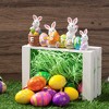 Syncfun Easter Bunny Eggs Resin Tabletop Centerpiece Decor, 4 Rabbits Bunny & Egg Home and Office Easter Figuring Decoration - image 2 of 4