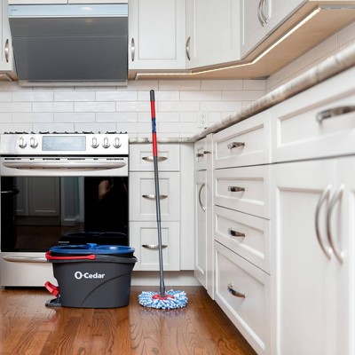 O-Cedar EasyWring RinseClean Spin Mop with Dual-Chamber Bucket