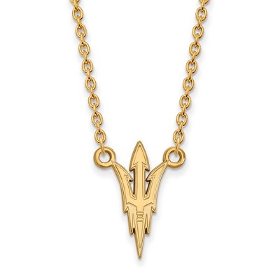 Black Bow Jewelry 10k Yellow Gold Arizona State Sun Devils NCAA Necklace 18 Inch