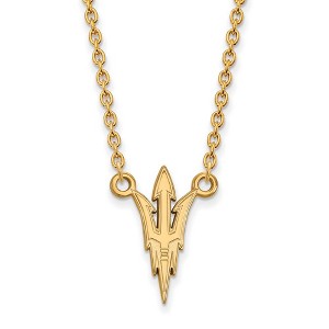 Black Bow Jewelry 10k Yellow Gold Arizona State Sun Devils NCAA Necklace 18 Inch - 1 of 4