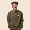 Dalix Cappuccino Embroidered Fleece Crewneck Long Sleeve Sweatshirt Mens - 2 of 4