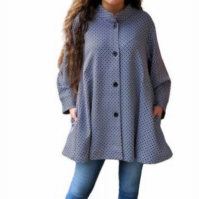 Women's TRELLIS PRINT SWING JACKET - Erma’s Closet