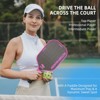 Aukfa Thermoformed Pickleball Paddle – Gold Titanium Wire Texture, 16mm PP Honeycomb Core, Fabric Surface,Multicolor - 2 of 4
