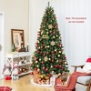 Tangkula 6/7/8 FT Christmas Tree w/568/830/1182 PVC Branch Tips 200/250/400 Warm White LED Lights Gloves - 3 of 4