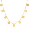 Steeltime 18" 18k gold plated stainless steel circle charms necklace - 2 of 4