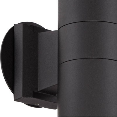 Ellis Black Aluminum Cylinder Outdoor Wall Light, 13"