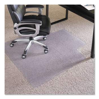 ES Robbins EverLife Intensive Use Chair Mat for High Pile Carpet, Rectangular with Lip, 45 x 53, Clear