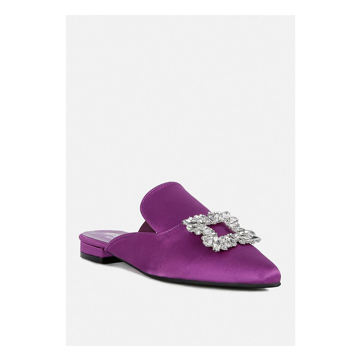 Женские сабо Rag & Co Womens Perrine Diamante Brooch Slip On Mules 6 — фото 2
