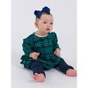 RuffleButts Baby Girls Woven Long Sleeve Bubble Romper - 3 of 4
