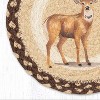 Earth Rugs Nature-Themed Holiday Table Accent – Hand-Stenciled Stag on Jute - 2 of 3