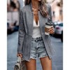 Women's Casual Business Open Front Long Sleeve Notch Lapel Office Blazer Jacket - 3 of 4