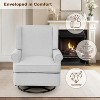 Swivel Rocker Chair, Nursery Breastfeeding Maternity Chair, Swivel Glider, Comfy Upholstered Glider Rocking Chair for Living Room and Office - 3 of 4