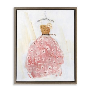 Stupell Industries Elegant & Sophisticated Pink Gown Floating Frame Canvas Art - 1 of 4