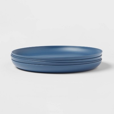 10" 4pk Plastic Dinner Plates Blue  - Made By Design™