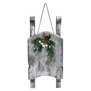 Northlight Weathered Wood Sleigh Christmas Decoration - 11" - Gray - 1 of 4