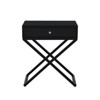 NicBex Modern Nightstand with X-Shaped Metal Legs Minimalist Bedside Table with Single Drawer End Table for Bedroom, Living Room - 2 of 4