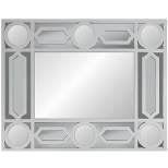 Northlight 29.5" White Framed Geometric Openwork Rectangular Wall Mirror