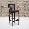 Emma and Oliver 2 Pack School House Back Metal Restaurant Barstool - 2 of 4