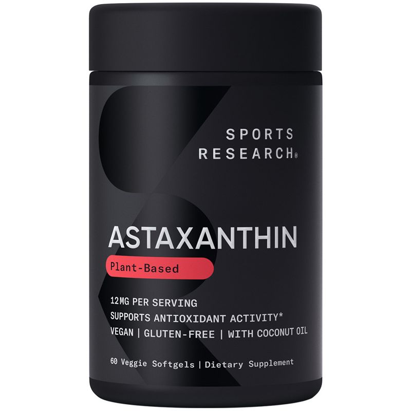 Sports Research Astaxanthin, 12 mg, 60 Veggie Softgels, 1 of 5