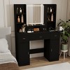 INFURNIC Vanity Tables Smart Mirror Dressing Table with Drawers and Storage for Bedrooms, Black, 43.31"*15.75"*55.91" - 4 of 4