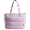 FATMOON Tote Bag for Women, Lightweight Puffy Tote Bag with Compartments Quilted Shoulder Bag Handbag for Travel, Work, Gym - 2 of 4