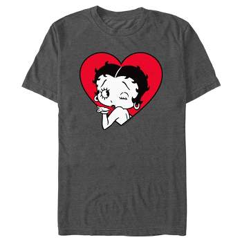 Men's Betty Boop Arms Up Betty T-shirt - Charcoal Heather - Small