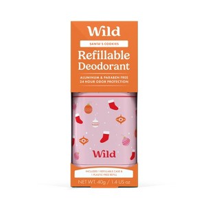 Wild Cosmetics Pink Stocking Case & Santa's Christmas Cookies Deodorant Refills - 2ct - 1 of 4