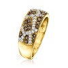 Ross-Simons 0.30 ct. t.w. Smoky Quartz and .20 ct. t.w. White Topaz Giraffe-Print Ring in 18kt Gold Over Sterling Size 5 - 3 of 4