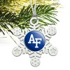 U.S. Air Force Academy Primary Logo Metal Snowflake Christmas Tree Holiday Ornament - 2 of 3