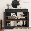 35.4" Sideboard Buffet Cabinets with Storage, Kitchen Coffee Bar Cabinet with Glass Door, Drawer, Sideboard Cabinet for Dining Room, Kitchen - 4 of 4