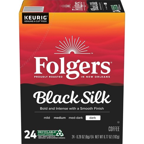 Folgers Black Silk Dark Roast Coffee Pods - 24ct : Target