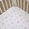 NoJo Disney Winnie the Pooh Hello Sunshine Grey and White Cloud Nursery Fitted Crib Sheet with Piglet and Tigger - 2 of 4
