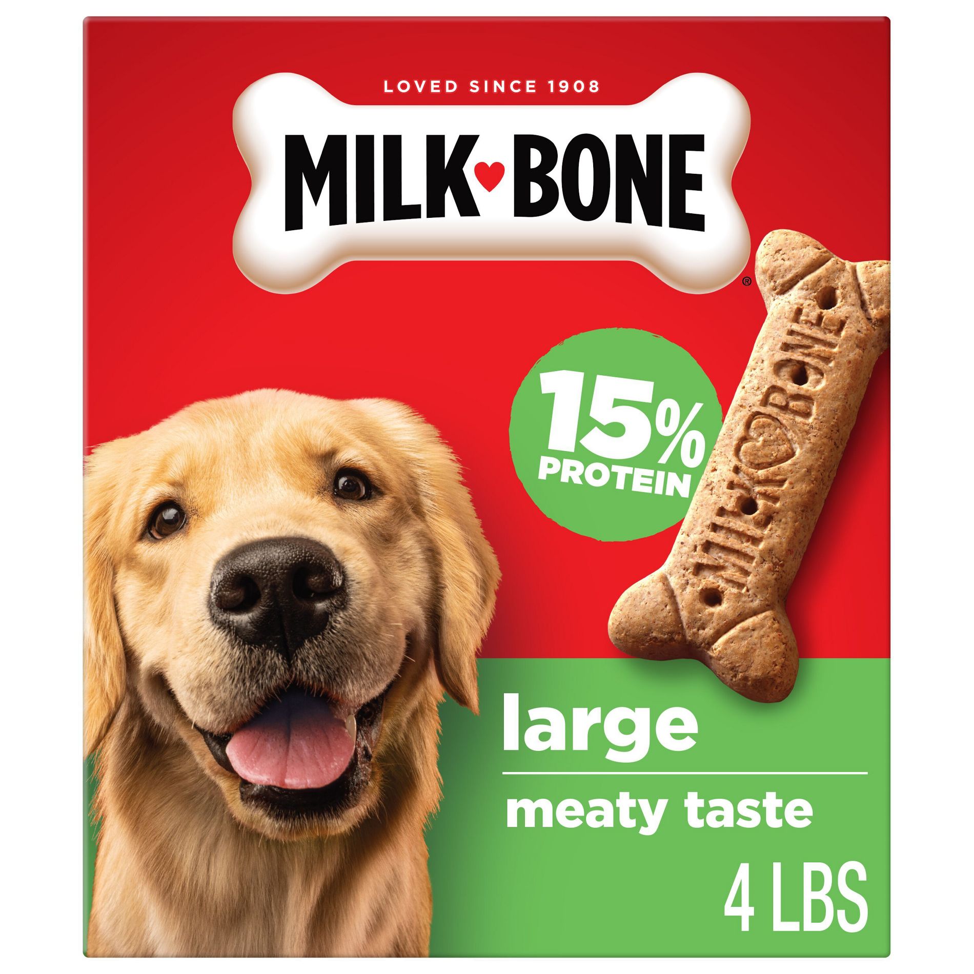 Milk-Bone Beef Biscuits Large Dog Treats - 4lbs