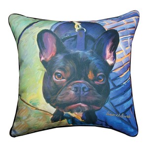 18 Inch Accent Pillow – Gus Donato I French Bulldog by Manual Woodworkers and Weavers - 1 of 3