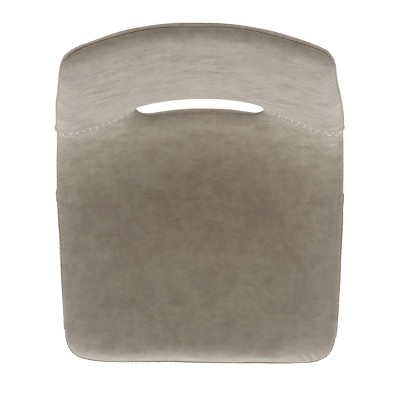 Raylee Grey Vegan Leather Saddle Counter Stool with Black Metal Legs