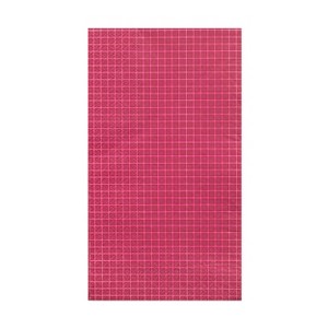 Jollity & Co. - Magenta Grid Print Guest Napkins - Pack of 16 Paper Napkins - 1 of 3