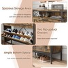 Shoe Storage Cabinet with 2 Flip Drawers, Metal Legs, and Adjustable Shelve - 3 of 4