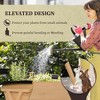 39'' x 28'' Raised Garden Bed with Legs, Elevated Wooden Planter Box with Bed Liner for Vegetables Flowers Herbs Backyard Patio Balcony - 4 of 4