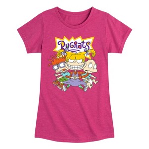 Girls' - Rugrats - Grinning Ear To Ear Fitted Short Sleeve Graphic T-Shirt - 1 of 4