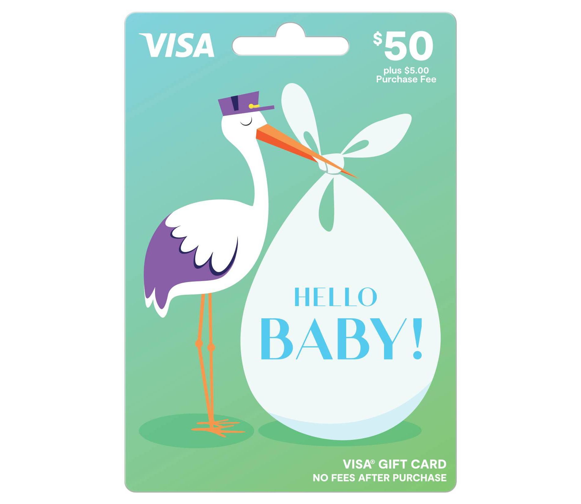 Visa New Baby Gift Card - $50 + $5 Fee