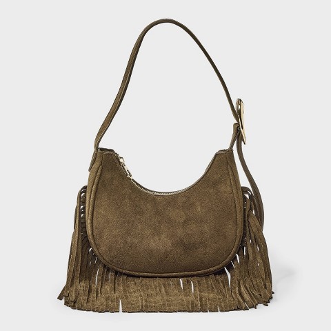 Сумки Universal Thread Western Faux Suede Fringe Shoulder Bag Purse - Universal Thread™ Brown