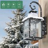 23"(H) 1-Pack Outdoor Wall Lantern Light ¨C Vintage Black Metal Sconce with Clear Seeded Glass for Porch, Patio, and Garden (Bulb Not Included) - 4 of 4