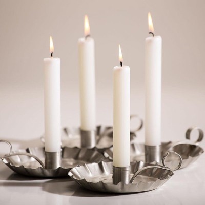 Lehman's 10" White Dripless Candles (Pack of 12)